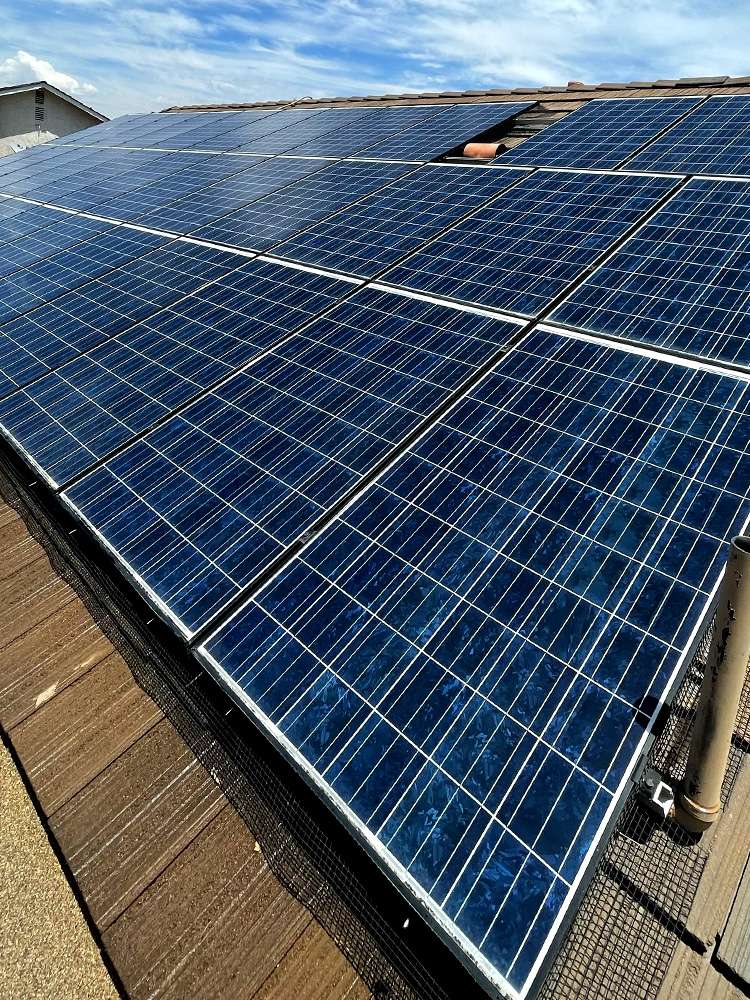 Solar panel cleaning job 2